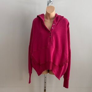 Free People Movement oversized red hoodie like brand new condition size s/p